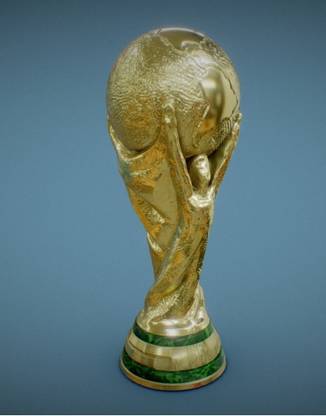 Kebica 2022 World Soccer Trophy Replica Football Award Soccer Fans Souvenirs 5.5 Inch Decorative Showpiece  -  15 cm