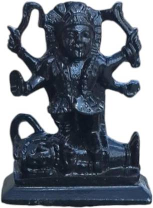 BUY N RELAX Black Marble Kali MATA/Maa Kalka Murti Idol for Home, Temple Pooja Decorative Showpiece  -  9 cm