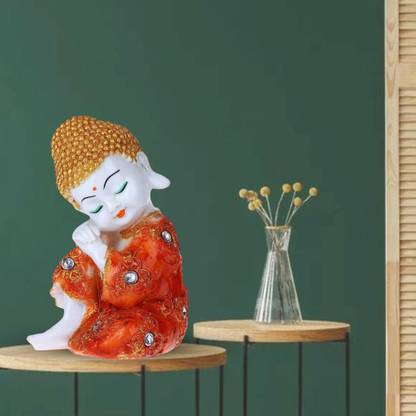 Flipkart Perfect Homes HomeDecor Showpiece Beautiful Lord Meditating Position Monk Statue For Good Luck Decorative Showpiece  -  10 cm