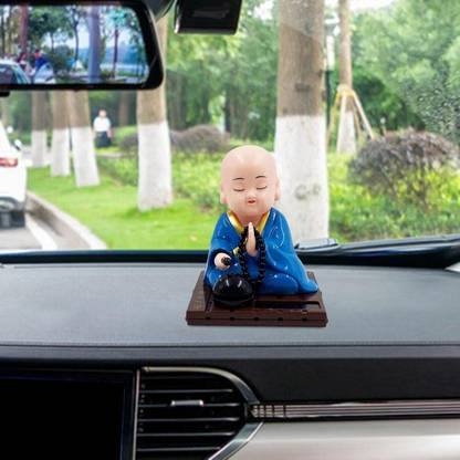 ROSEFAIR Chinese Head Toy Little Buddha Statue Car Dashboard Ornament Home Decorations Decorative Showpiece  -  9 cm