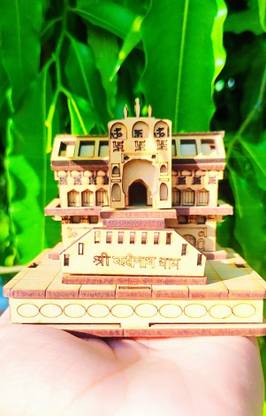 A & S VENTURES Shree Badrinath Dham Badrinarayan Temple Small for Car Dashboard, Temple Decorative Showpiece  -  9 cm