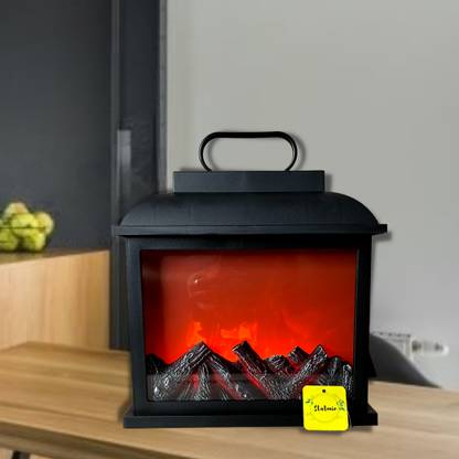 Statonio Indoor Fireplace Lantern Lamp Showpiece For Home Decor Decorative Showpiece  -  36.8 cm