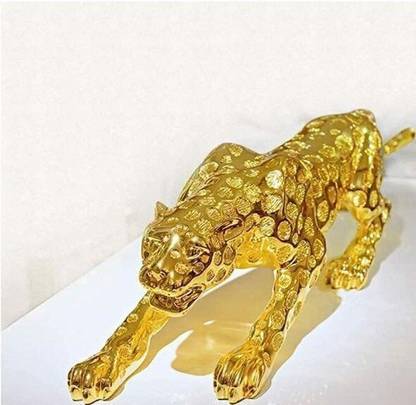 Shyam DMR Golden Jaguar Showpiece 22 cm(Length) Decorative Showpiece  -  4.5 cm