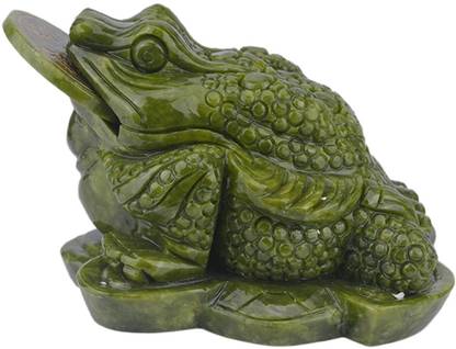 BNF Feng Shui Ornament Chinese Toad Fortune Sculpture Collectible for Desk Decor Decorative Showpiece  -  8 cm