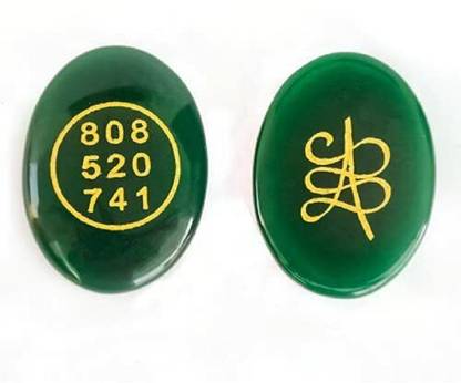 jupiter speaks Green Jade Zibu Symbols Coin to Attract Money Cash Flow and Wealth, Angle Number Decorative Showpiece  -  4 cm