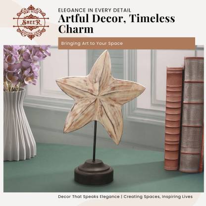 sheerdecor Rustic Starfish Table Décor Decorative Showpiece  -  10 cm