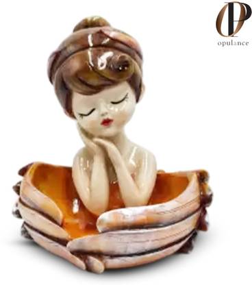 OPULANCE Cute Girl Astronaut Tray Holder Decorative Showpiece  -  24 cm