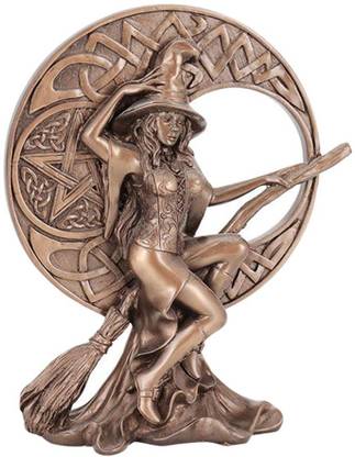 Lyla Witch Fairy Garden Figurines Art Statue Home Desktop Decorative 13x4x16cm Decorative Showpiece  -  10 cm