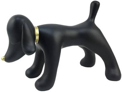 Lyla Nordic Style Sleepwalking Dog Series Standing Dog Ornaments Black S Decorative Showpiece  -  5 cm