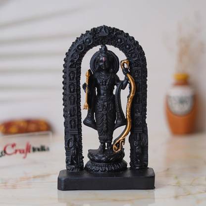 TATHASTU ENTERPRISES Polyresin Handcrafted Shri Ram Statue, Ayodhya Ram Murti Statue for Home Decor Decorative Showpiece  -  17.5 cm