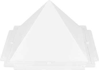 vastu-vigyan Vastu White Pyramid 3 Layer White Pyramid/ Vastu Pyramid Decorative Showpiece  -  13 cm