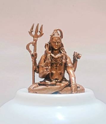 Shiv bhole shankar Copper Shiv Ji, Shiva Shankar Decorative Showpiece  -  5.5 cm