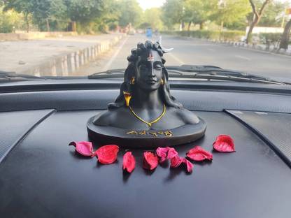 EliteTouch Adiyogi Shiva Statue Mahadev God Idol Murti for Home Car Dashboard Table Pooja Decorative Showpiece  -  12 cm