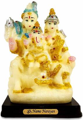 De-Ultimate Radium Unbreakable Divine Harmony Shiv Pariwar Idol Home and Office Decorative Showpiece  -  15 cm