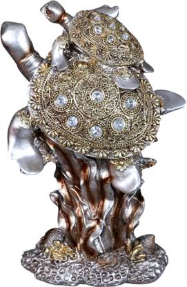 Antique Aura Turtle Pair Showpiece Decorative Showpiece  -  26 cm