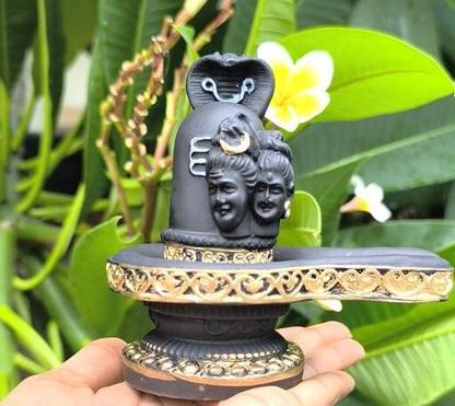 SBBCO Shivling, Shiv Parvati Shivling, Shivlingam for Pooja, Black Shivling, Shivlinga Decorative Showpiece  -  12 cm