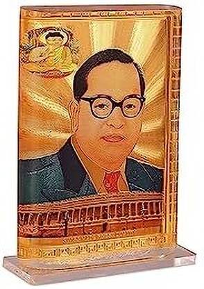 Ride2joy Babasaheb Ambedkar photo frame Murti / Idol for Car Dashboard & Office Gift Decorative Showpiece  -  8 cm