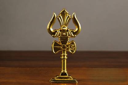 ASTRAMART TRISULAM / SULAM / SOOLAM FOR CAR DASHBOARD , POOJA ROOM , TABLE Decorative Showpiece - 6.5 cm