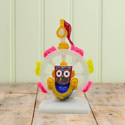 Real Craft Nilachakra Jagannath with Stand Marble Product Decorative Showpiece  -  15 cm