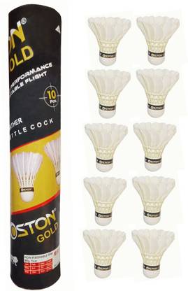 Oston Gold Series Badminton Feather Shuttlecock Feather Shuttle  - White