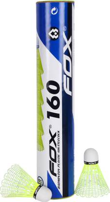 FOX 160 Badminton Shuttlecock | Engineered in Germany Plastic Shuttle  - Yellow