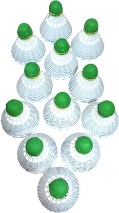 Goyal Sports Shuttle Cock 12 Pcs Nylon Plastic Shuttle  - White