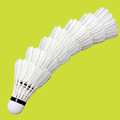 Priyagold badminton shuttle Feater Shuttlecock ( pack of 3) 54 Feather Shuttle  - White