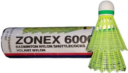 ZONEX 6000 Plastic Shuttle  - Green, Yellow