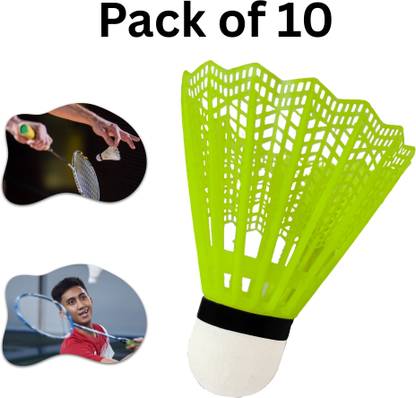 NV COLLECTION Nylon Badminton Shuttles – Ideal for Beginners and Practice Plastic Shuttle  - Multicolor