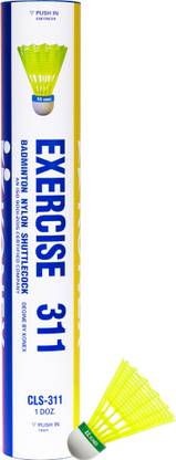 Konex PACK OF 12 NYLON SHUTTLECOCK CLS-311 Nylon Shuttle  - Yellow