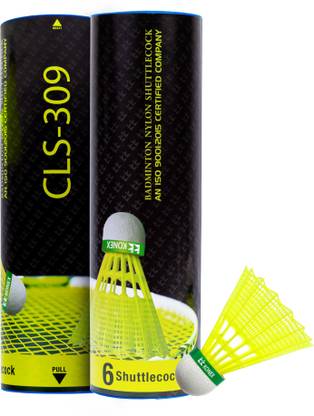 Konex Stable Flight & Fast Recovery Premium Nylon Shuttle  - Yellow