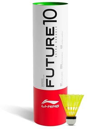 LI-NING Future 10 Nylon Shuttle - Yellow (Slow, 75, Pack of 6) Nylon Shuttle  - Yellow