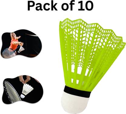 NV COLLECTION Cost-Effective Nylon Shuttlecock Ideal for Repetitive Practice Plastic Shuttle  - Multicolor