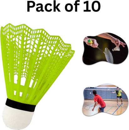 NV COLLECTION Smooth Trajectory Nylon Shuttlecock for Premium Practice Plastic Shuttle  - Multicolor