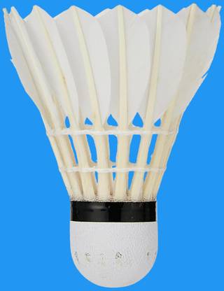Priyagold badminton shuttle Feater Shuttlecock ( pack of 3) 61 Feather Shuttle  - White