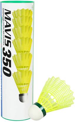 Luxuro Mavis 350 Nylon Shuttlecock-6pcs Nylon Shuttle  - Green