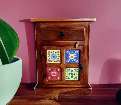 JYOTI ART AND CRAFT - Solid Wood Bedside Table