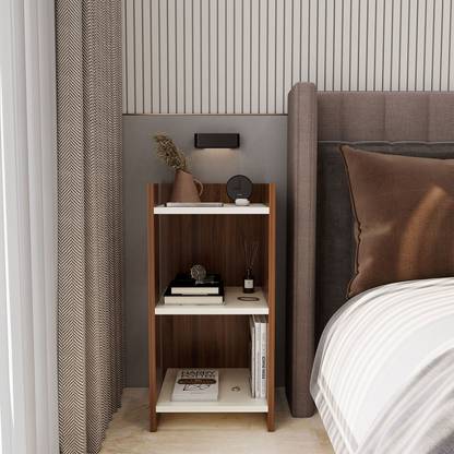 HOMEEASY Multipurpose Wooden Side Table | Storage & Bookshelf Organizer for Home & Office Engineered Wood Side Table