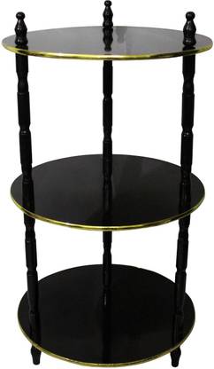 MADROID HUB Bedside Table Round 12 Inch (DIY) Brown Engineered Wood Side Table