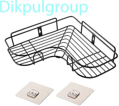DIKPULGROUP Stainless Steel Wall Mounted Bathroom Corner Shelf Steel Corner Table