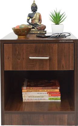 RIPPLEWUDS Hazel ( With Drawer ) Engineered Wood Bedside Table