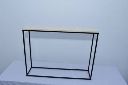 Anishwar Wrought Iron & MDF Wooden Table Top Engineered Wood Console Table