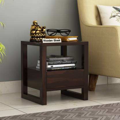 Wooden Street Bryson Bedside Table/End Table/Side Table for Bedroom Solid Wood Bedside Table
