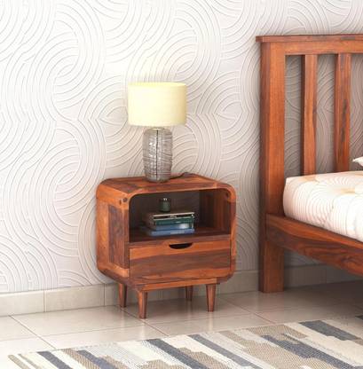 SAVITRIDECOR Solid Sheesham Wood Bedside Table | End table Wooden Solid Wood Bedside Table