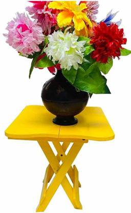 AR Handicrafts Wooden Foldable Side Table/End Table/Coffee Table/Outdoor Table 12 inch Solid Wood End Table