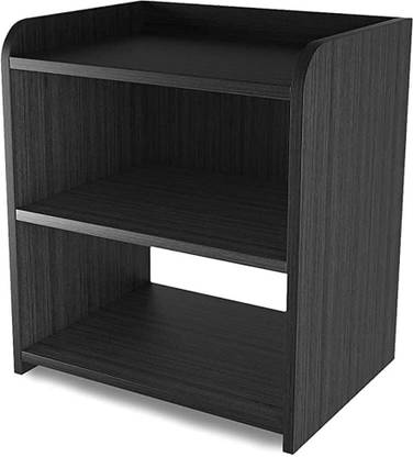 woodsy MDF Wood Bedside End Table Wooden Nightstand Sofa Side Table with Storage Shelf Engineered Wood Bedside Table