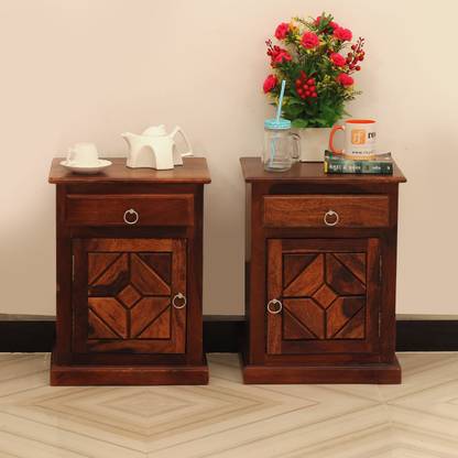 ROYAL FINISH Opulent, Ready to Use,Sheesham Wood,12-Month Warranty,Double Bedside Solid Wood Bedside Table