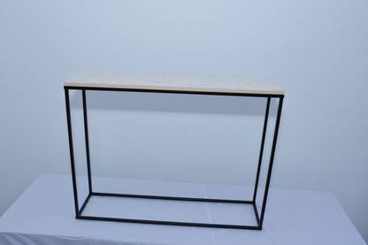 Anishwar Wrought Iron & MDF Wooden Table Top Engineered Wood Console Table