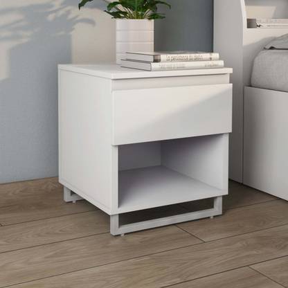 Nilkamal Meta with 1 Drawer and 1 Shelf | Night Stand | Bedside Table | Engineered Wood Side Table