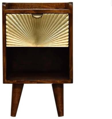ManashviArt NA Solid Wood Side Table